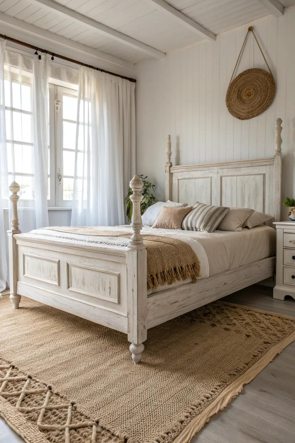 Transform your sleep sanctuary with a touch of chalk paint magic. #ChalkPaintMakeover #ScandiBohoStyle
