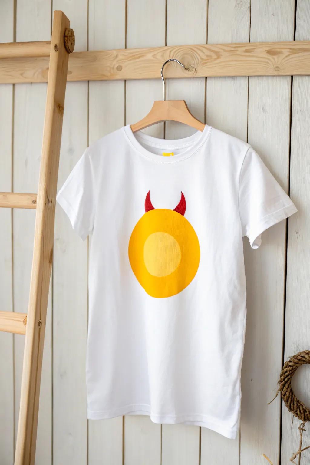 Punny Perfection: Embrace your inner 'deviled egg' with this simple yet striking costume idea!