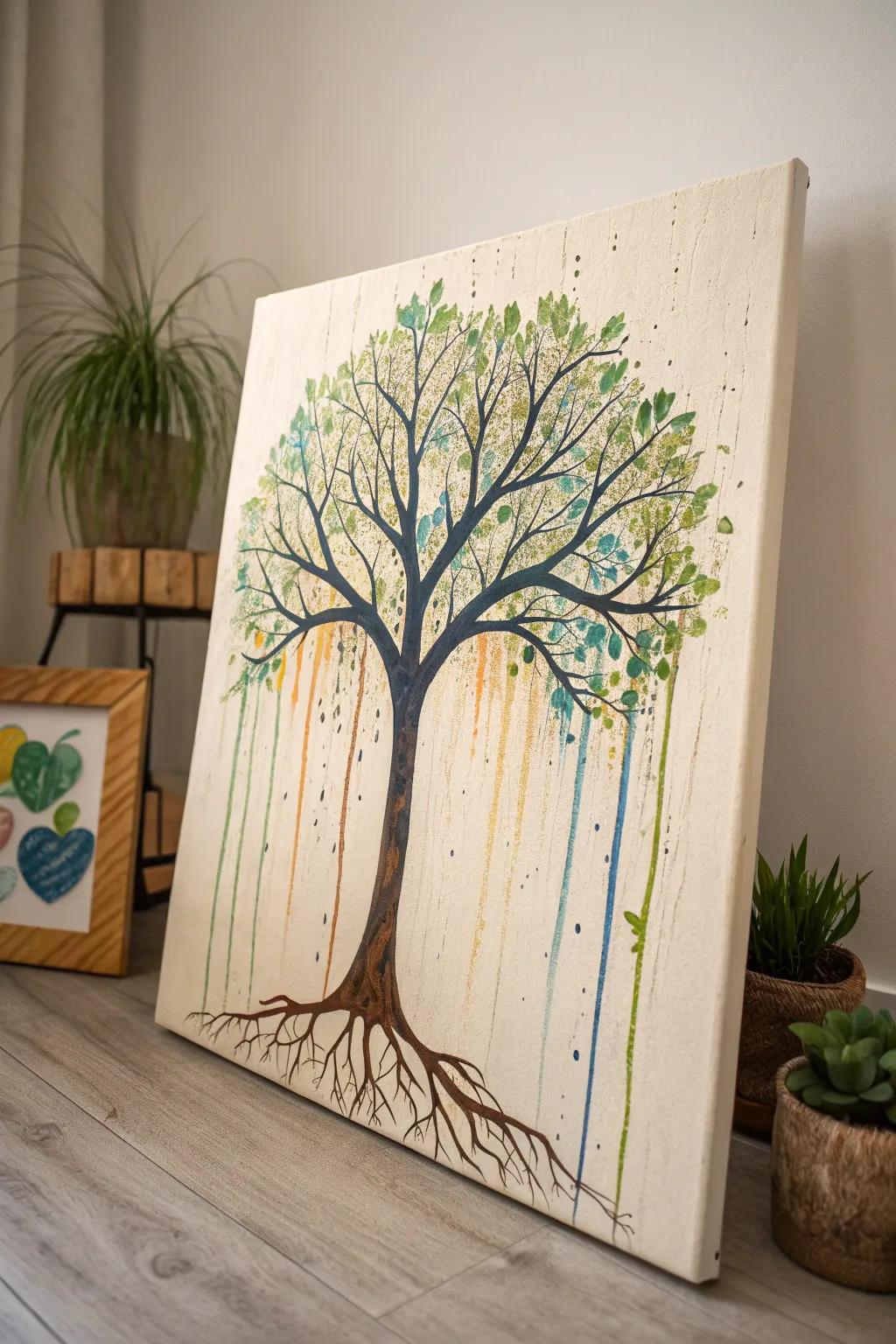 Embrace the beauty of nature's artistry with these vibrant drips of color.