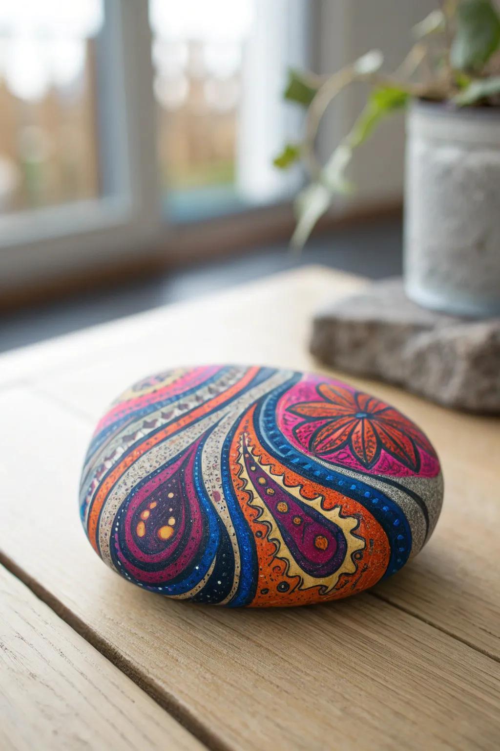 Transform nature into art with melted crayon rocks—an explosion of color and creativity for your home.