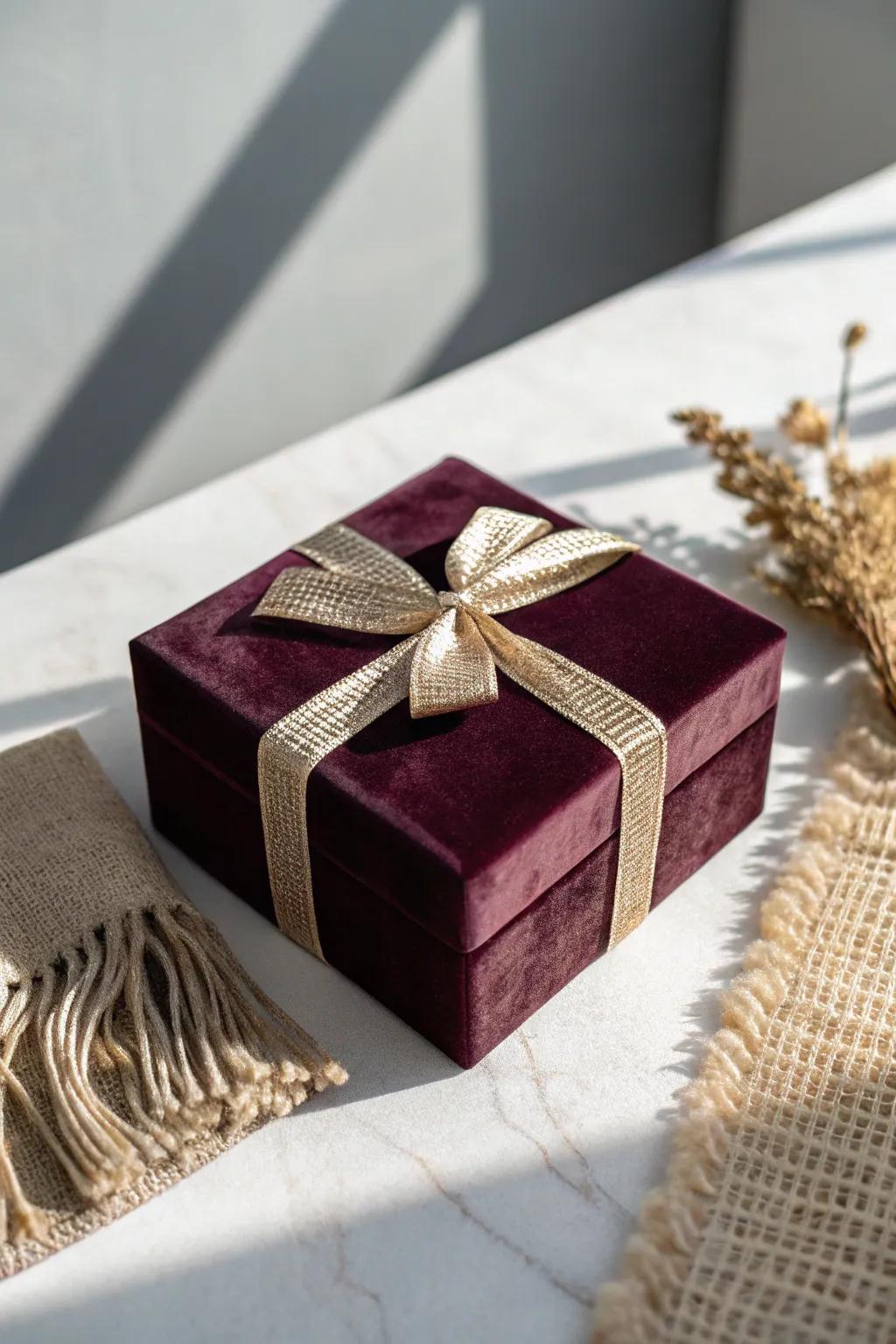 Unveil elegance: The art of gifting with luxurious textures.