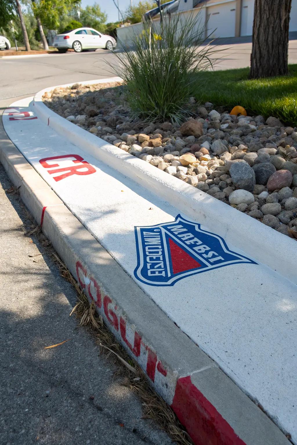 Show your team spirit with a chic and minimalist curb address design!