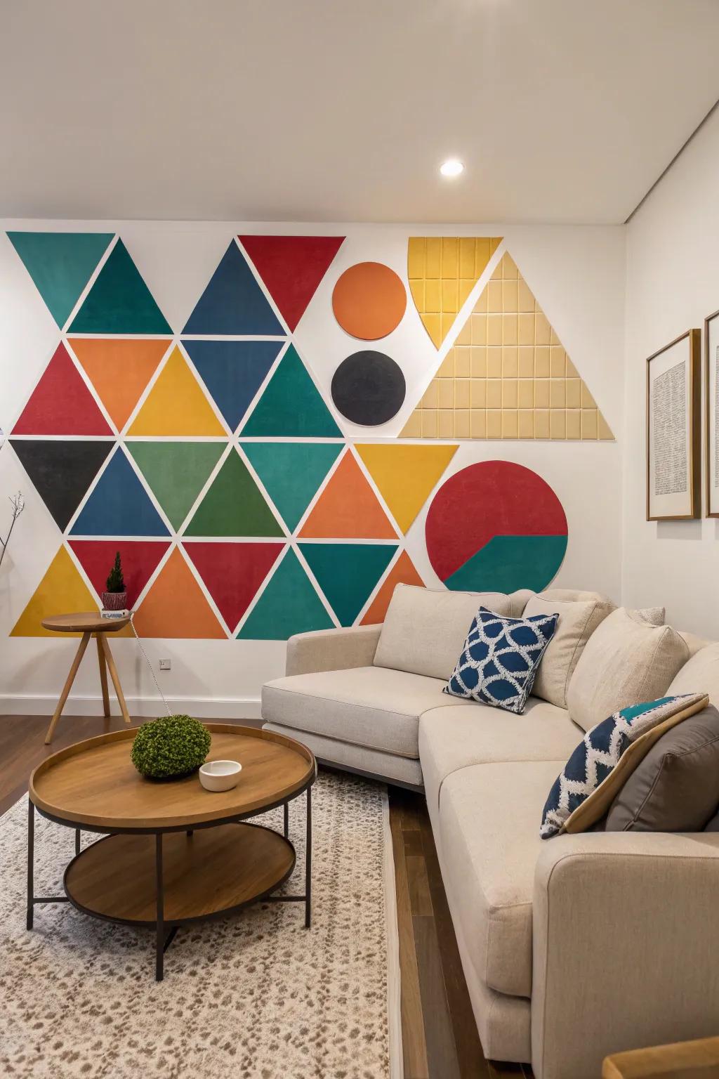 Modern edge: Geometric designs add a sleek touch.