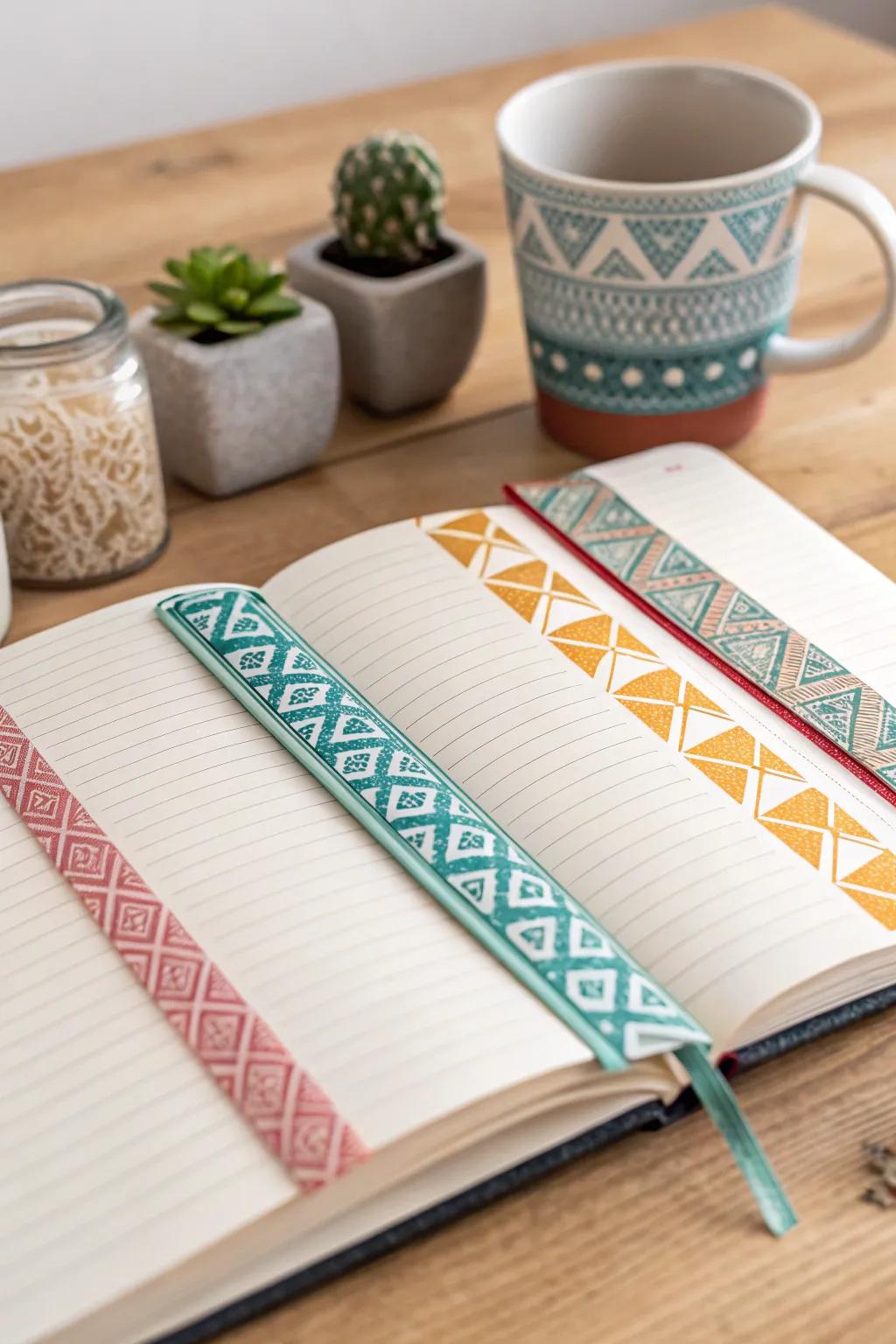 Transform your journal into a work of art with vibrant washi tape dividers. #WashiTapeWonders