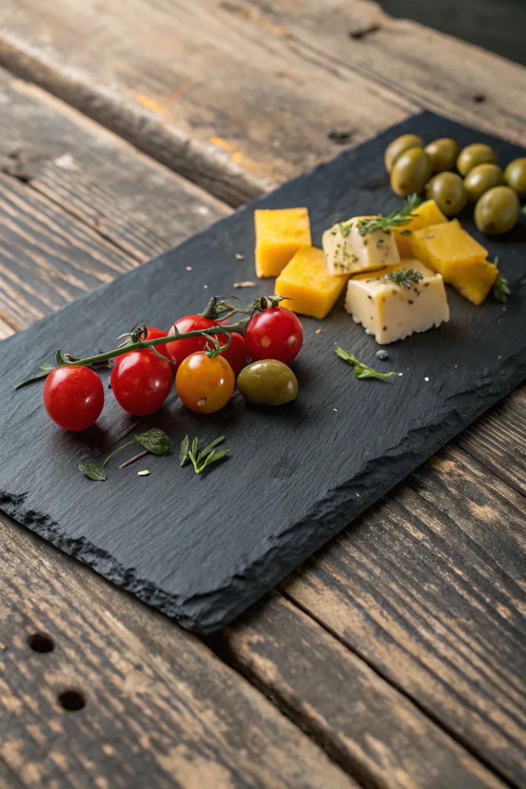 Elevate your culinary presentation with the sleek elegance of slate cutting boards.