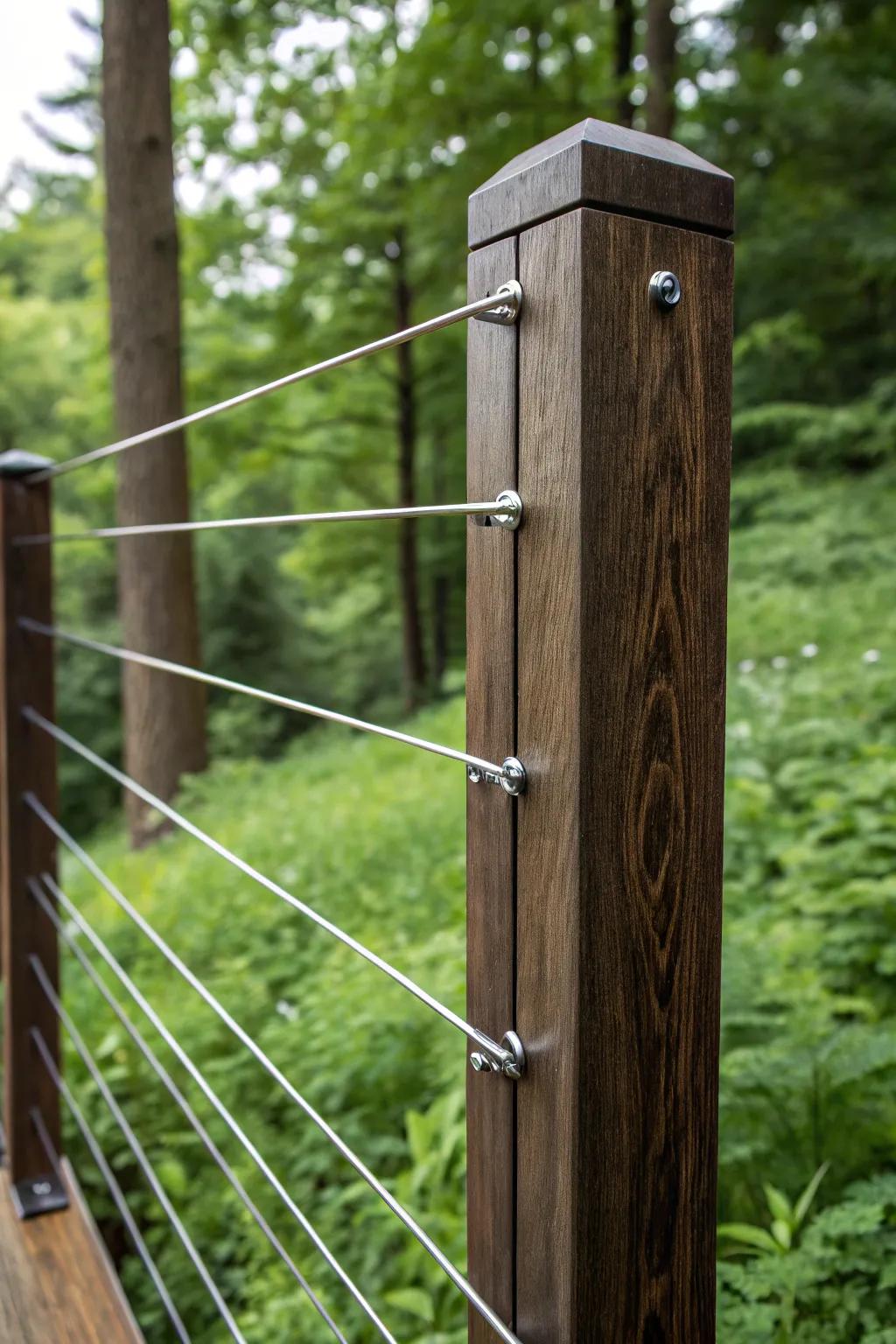 Bold deterrence with a touch of craftsmanship—an electric fence that merges strength with style.