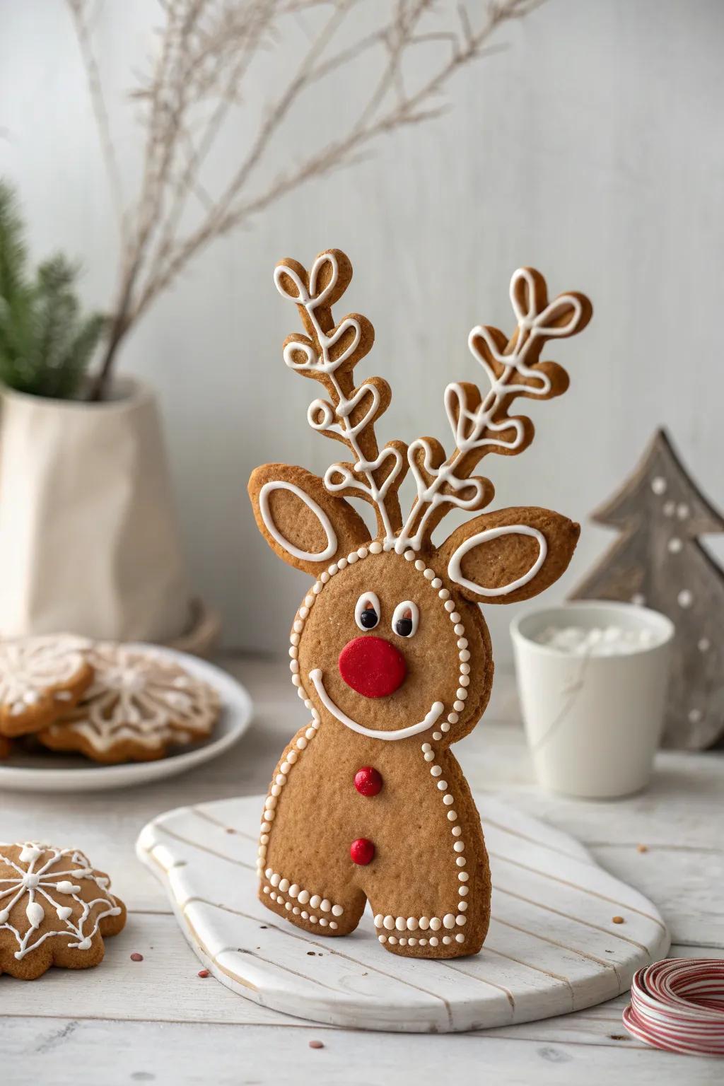 Transform your gingerbread man into a charming reindeer with a touch of Scandinavian minimalism and boho flair!