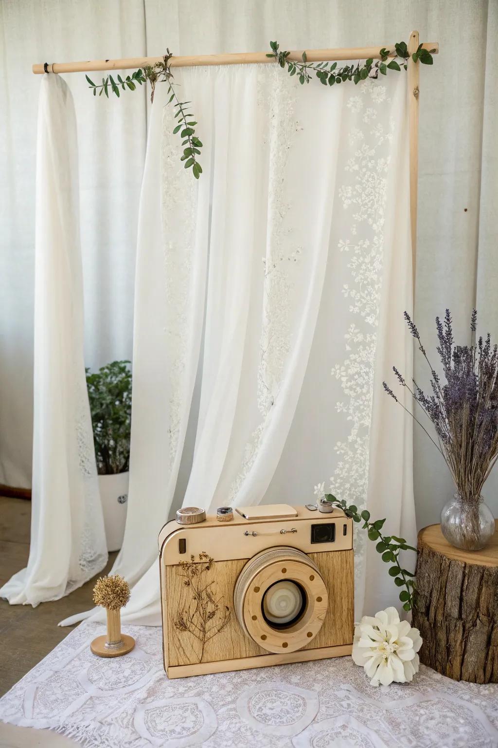 Capture the moment with a touch of boho charm—your DIY photo booth awaits!