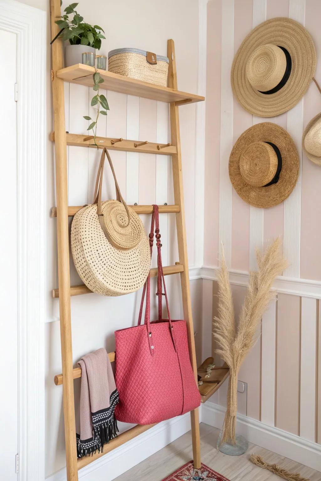 Elevate your space with stylish simplicity – transform your door into a chic storage haven. 🌿✨