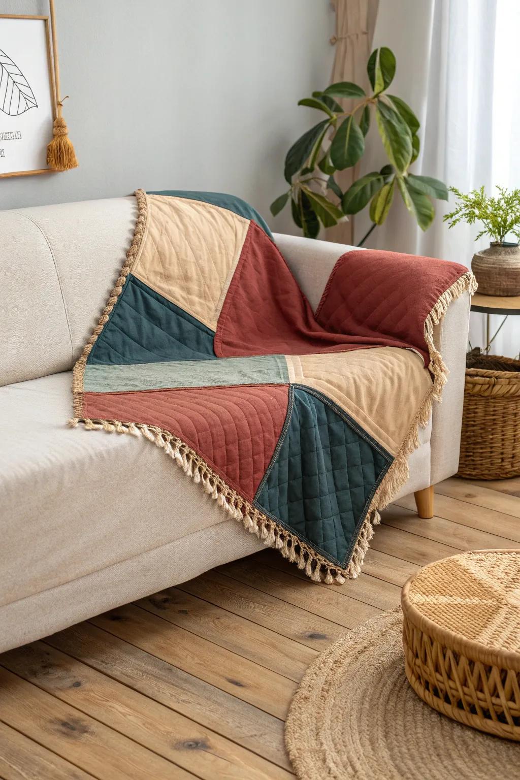 Transform your space effortlessly with reversible couch covers that celebrate the beauty of each season!