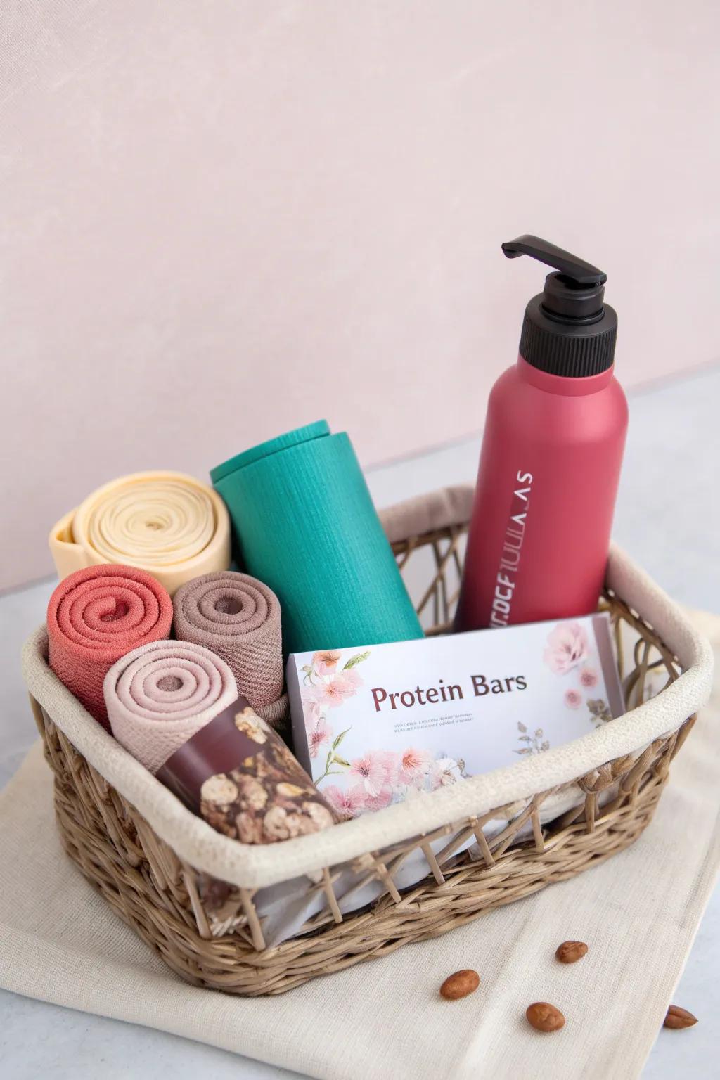 Elevate your gift-giving with a touch of fitness flair! 🌿💪 Perfect for the fitness fanatic in your life, this basket combines style, motivation, and all the essentials. #GiftIdeas #FitnessInspiration #ScandinavianStyle