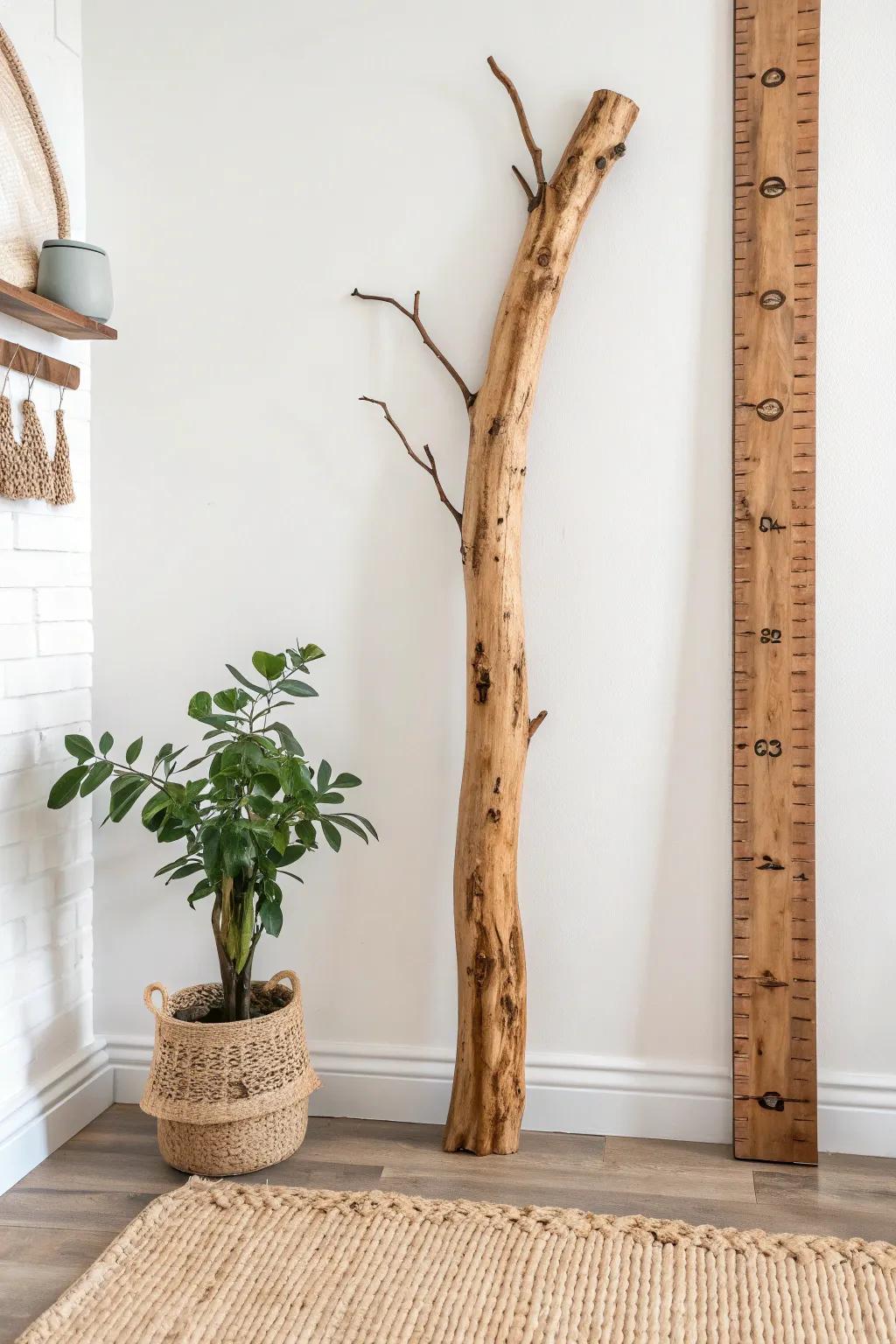 Embrace nature's charm with this unique branch growth chart – a perfect blend of simplicity and beauty for your home.