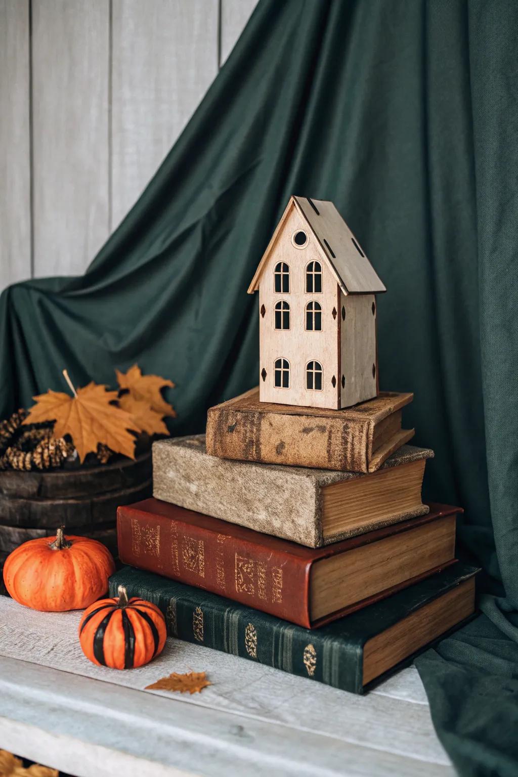Transform your Halloween decor with a layered village display that brings depth and a touch of boho elegance.