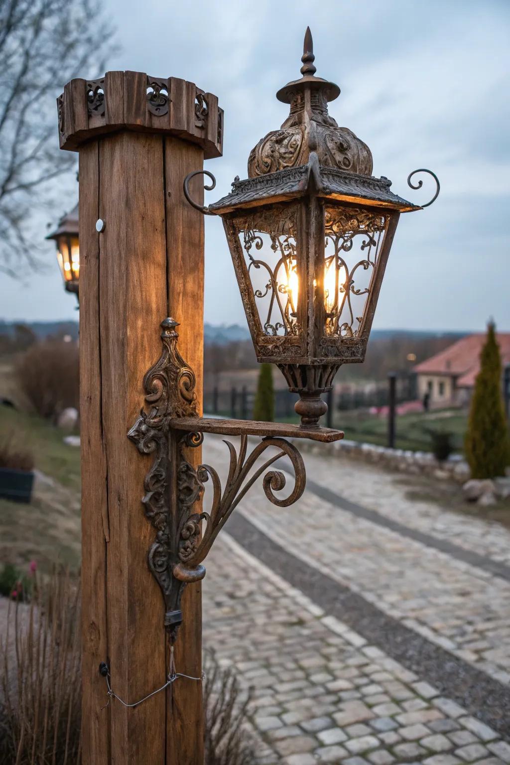 Illuminate your space with the timeless elegance of a vintage street lamp.