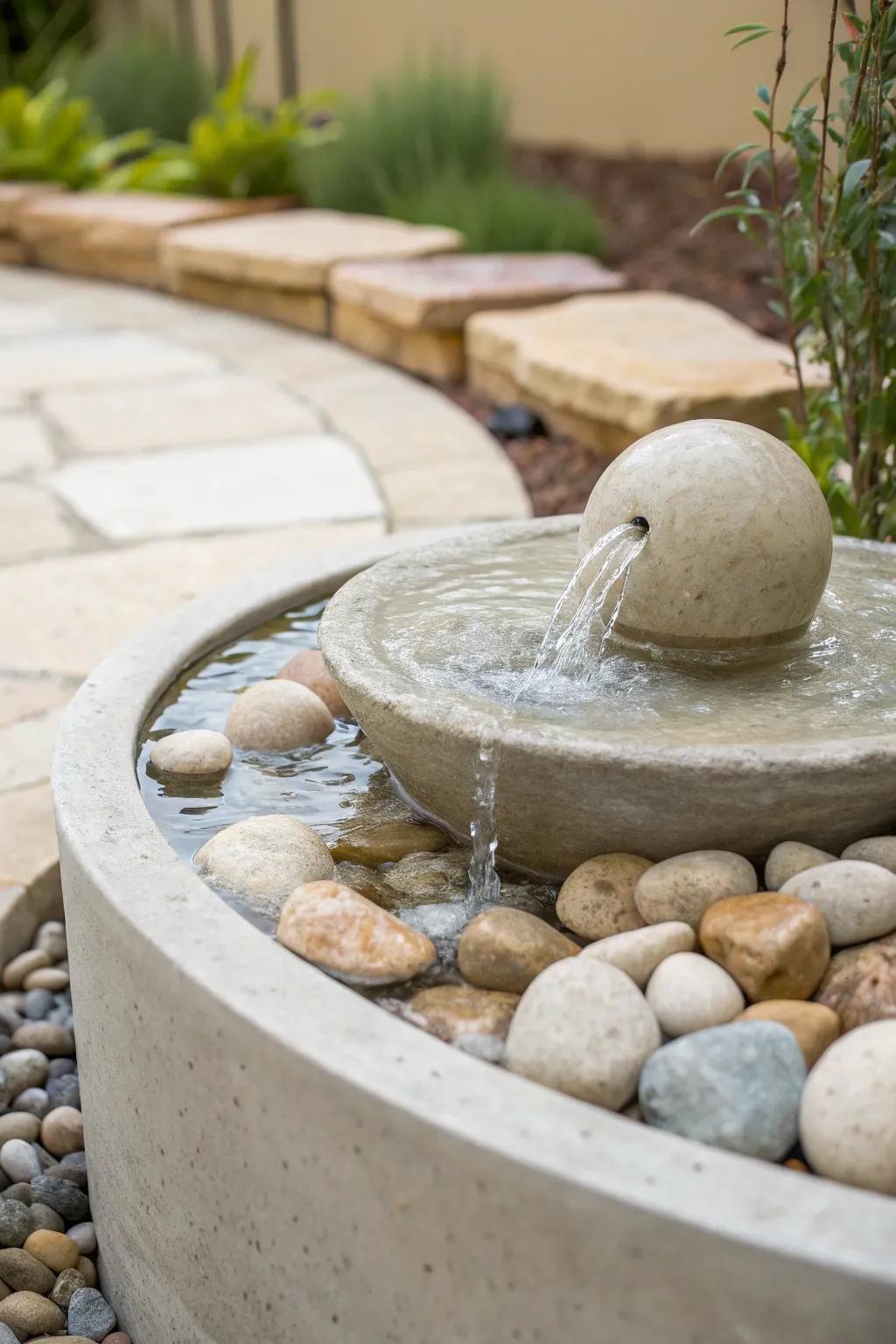 Discover the tranquil beauty of a hidden reservoir fountain, where simplicity meets elegance.