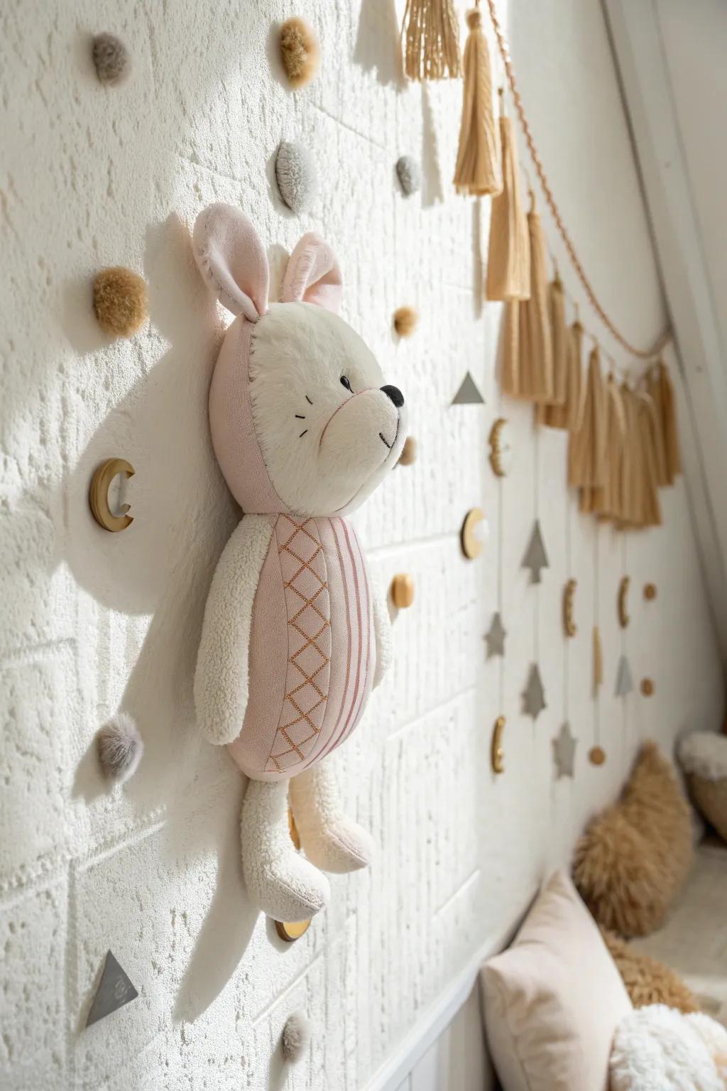 Cozy Comfort: Embrace simplicity and warmth with this charming sensory wall feature.