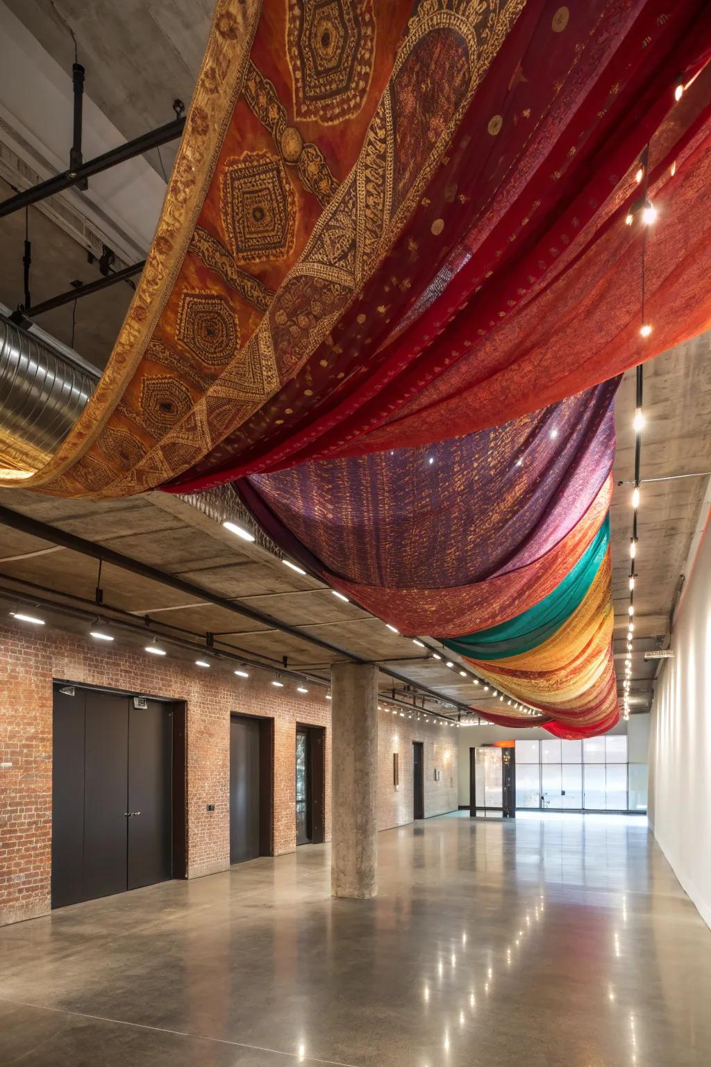 Elevate your space with a tapestry of creativity – explore custom-designed suspended ceilings.