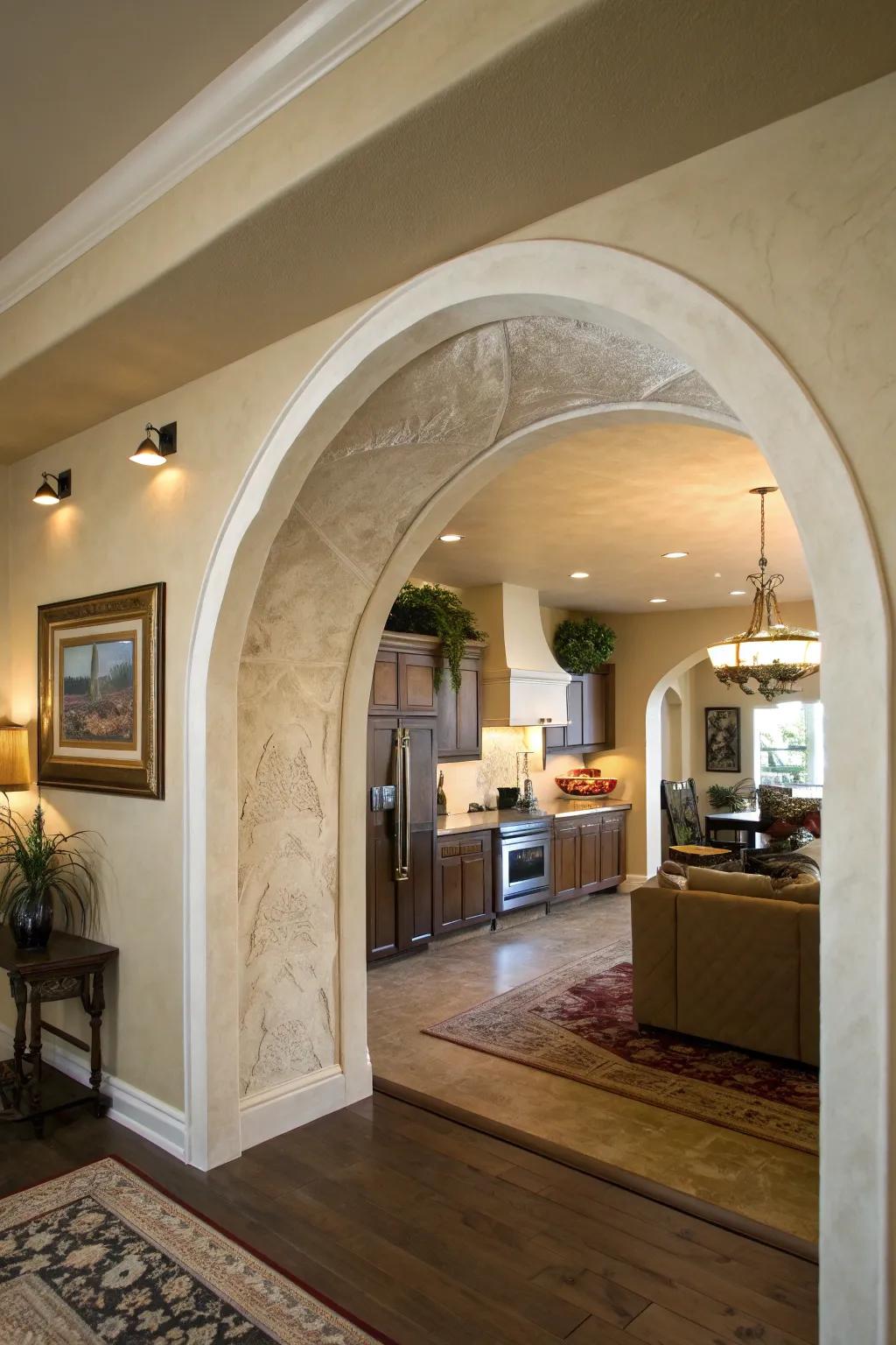Elevate your space with the timeless elegance of a drywall arch.
