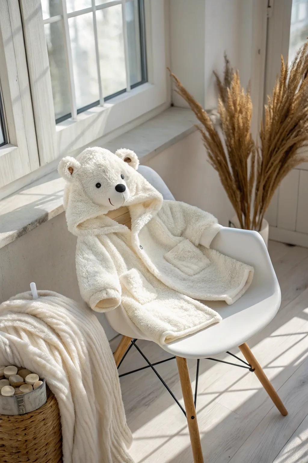 Embrace the magic of winter with a simple yet enchanting polar bear costume. 🐻‍❄️✨ #CozyChristmas #ScandiBohoStyle
