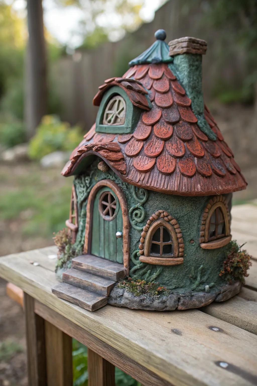Discover the magic in the details with handcrafted clay fairy houses, perfect for adding a touch of whimsy to your space.