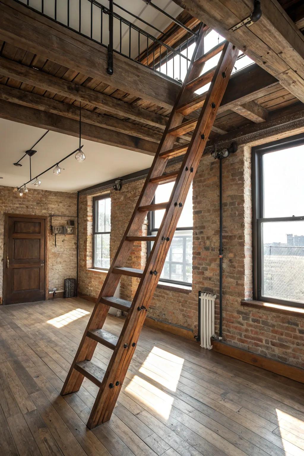 Elevate your space with smart ladder storage.