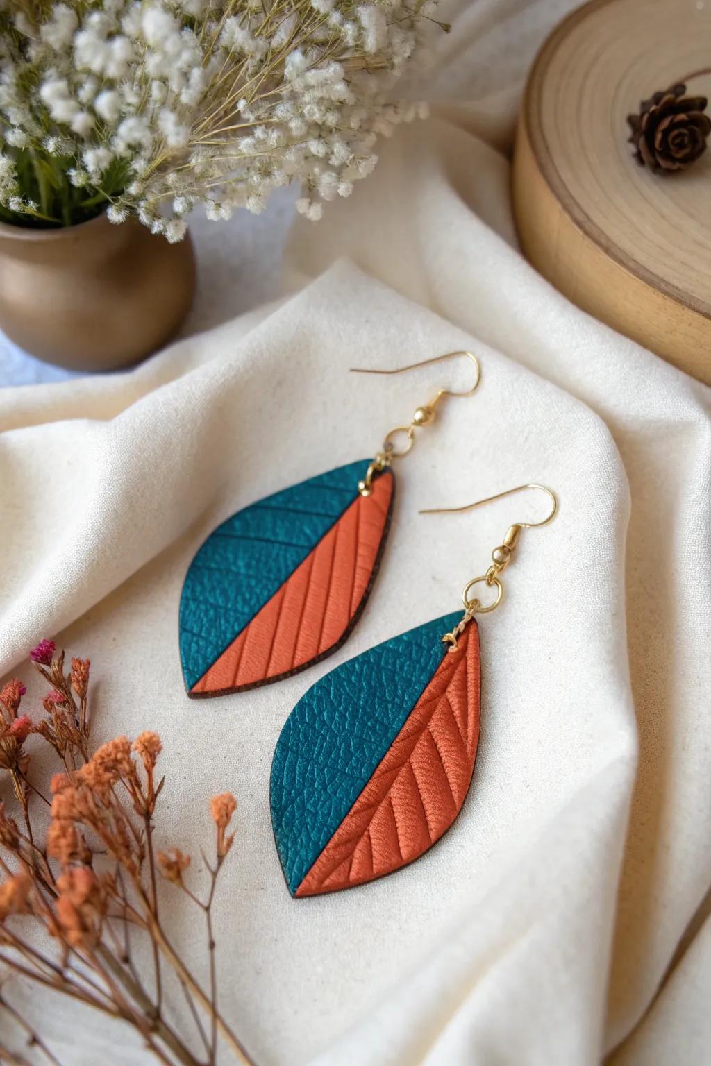 Elevate your style with these stunning faux leather statement earrings—where bold meets beautiful.