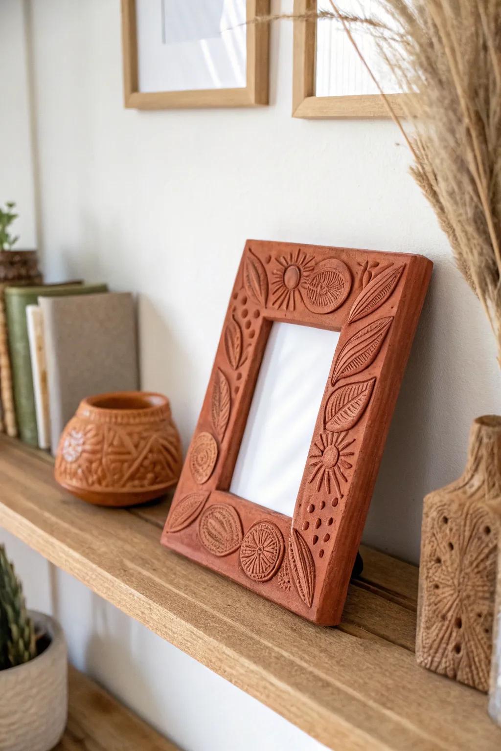 Highlight your cherished memories with handcrafted elegance. 🌿 #ClayCraft #ScandiBoho