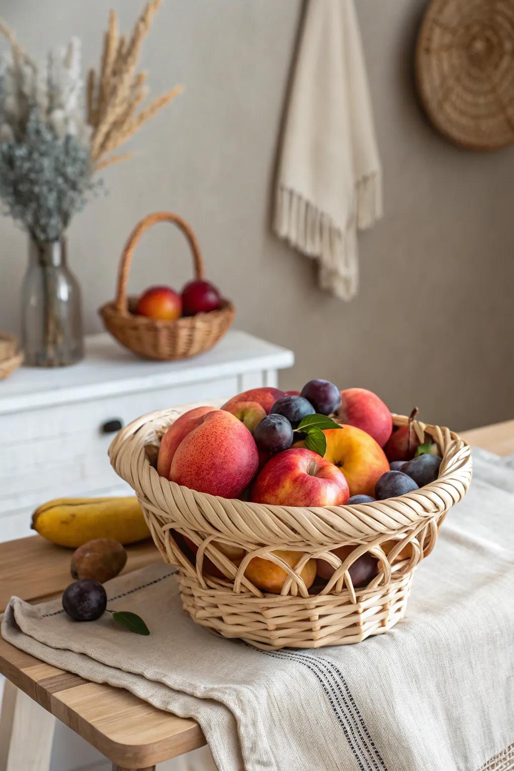 Embrace the flavors of the season with a stunning fruit basket that delights the senses.