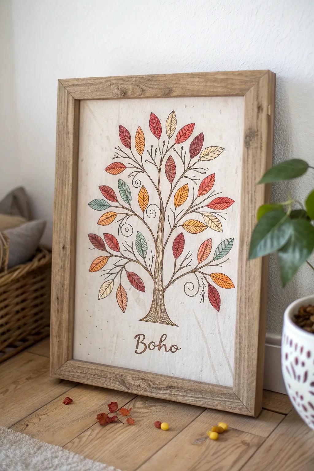 Celebrate your family's roots with this stunning handcrafted family tree wall art. A perfect blend of minimalist design and natural beauty.