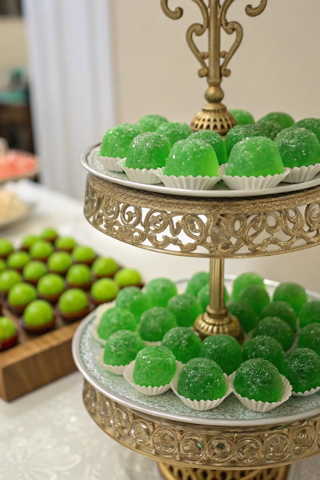 Tiered displays add dimension and interest.