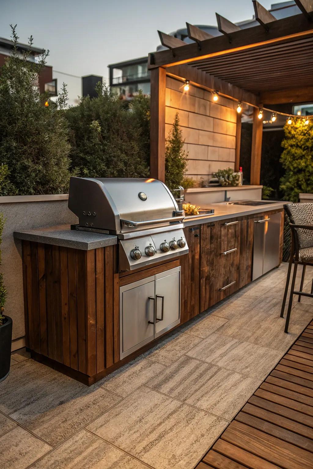 Elevate your grilling game with a perfectly crafted outdoor barbecue setup.