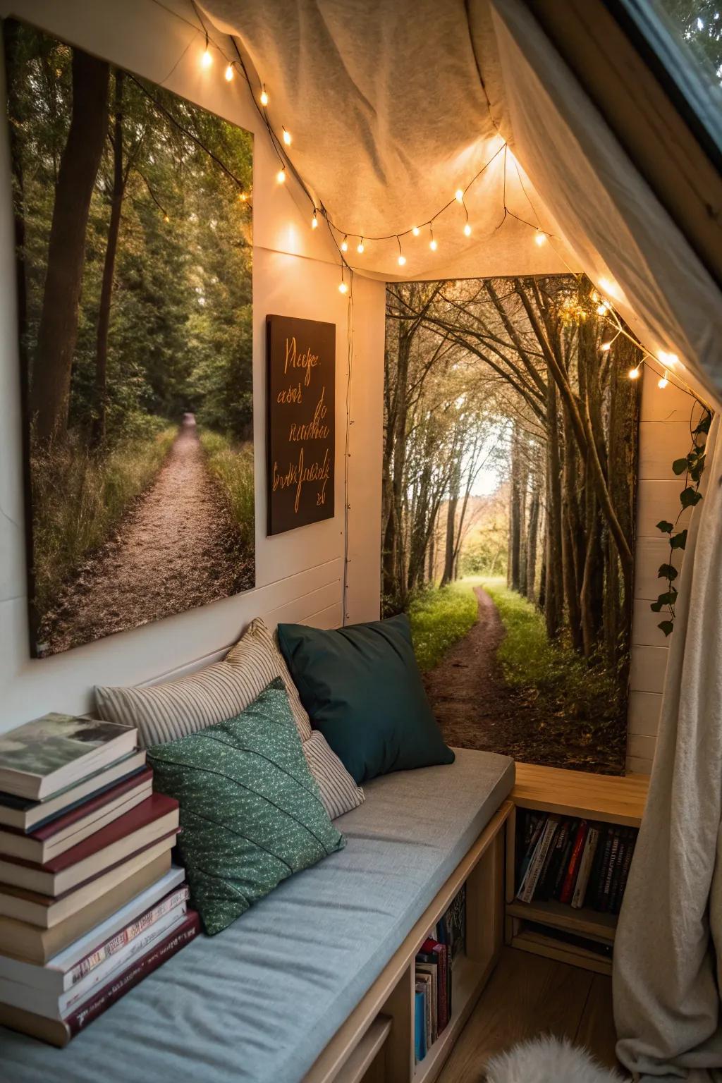 Forest pathways inspire journeys towards hope.