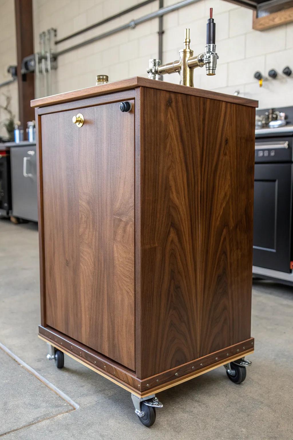 Roll out the good times with this expertly crafted portable keezer on wheels.