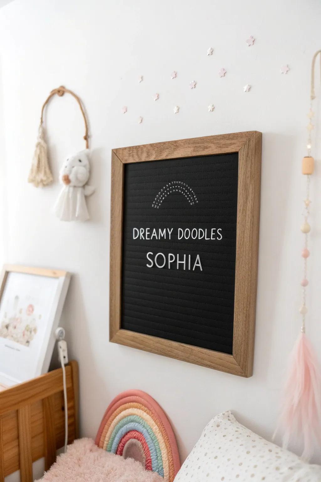 Personalize your little one's masterpieces with charming chalkboard labels for a touch of creativity and elegance.