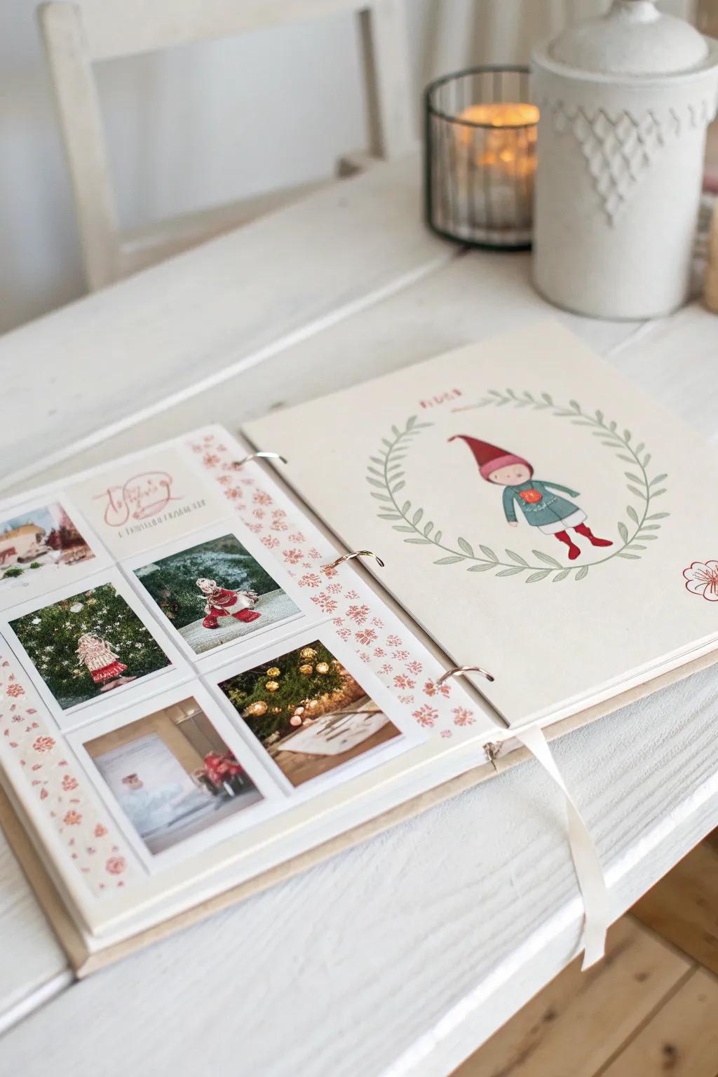 Capture your elf's kind adventures in a stylish, interactive photo album. A keepsake of kindness for the whole family.