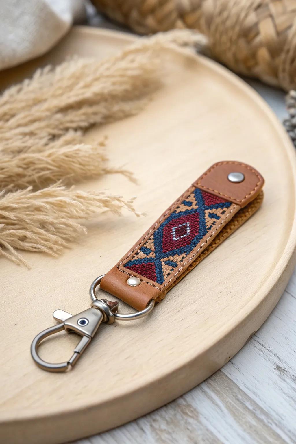Crafted with love: A personalized keychain that captures simplicity and elegance for the perfect last-minute gift.