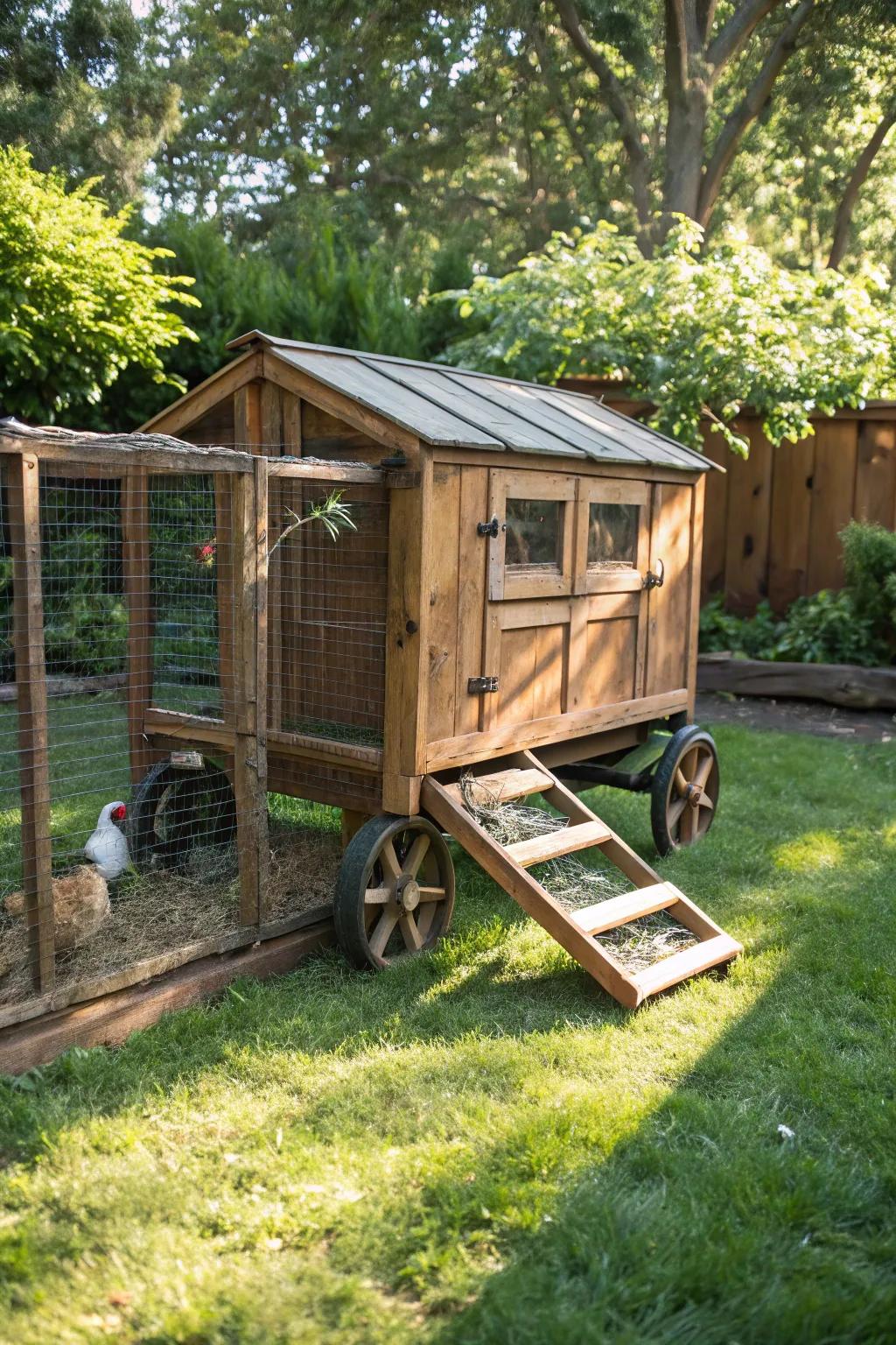 Craft Your Own Mobile Chicken Tractor: A Rustic DIY Delight for Your Garden!