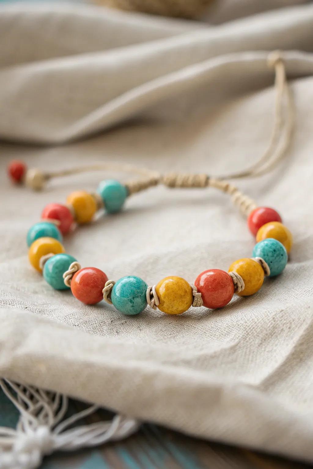Craft your own vibrant bead bracelets for a touch of unique elegance.