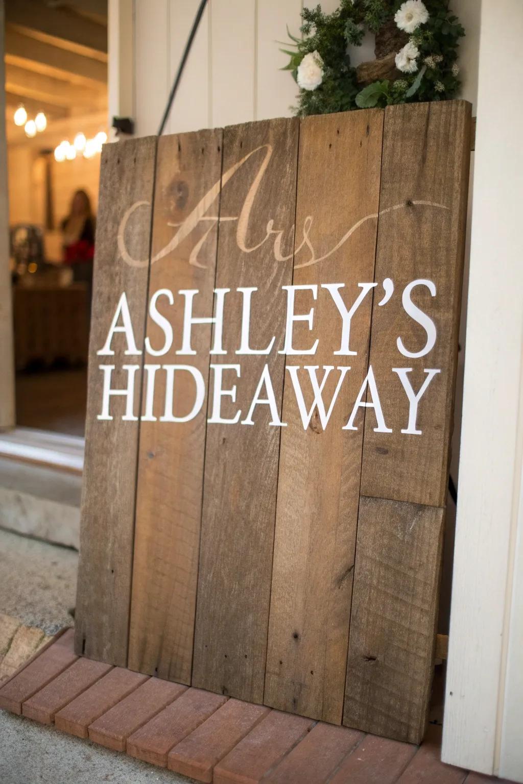 Transform your space with a touch of rustic charm. Create your own personalized haven with handcrafted signage.