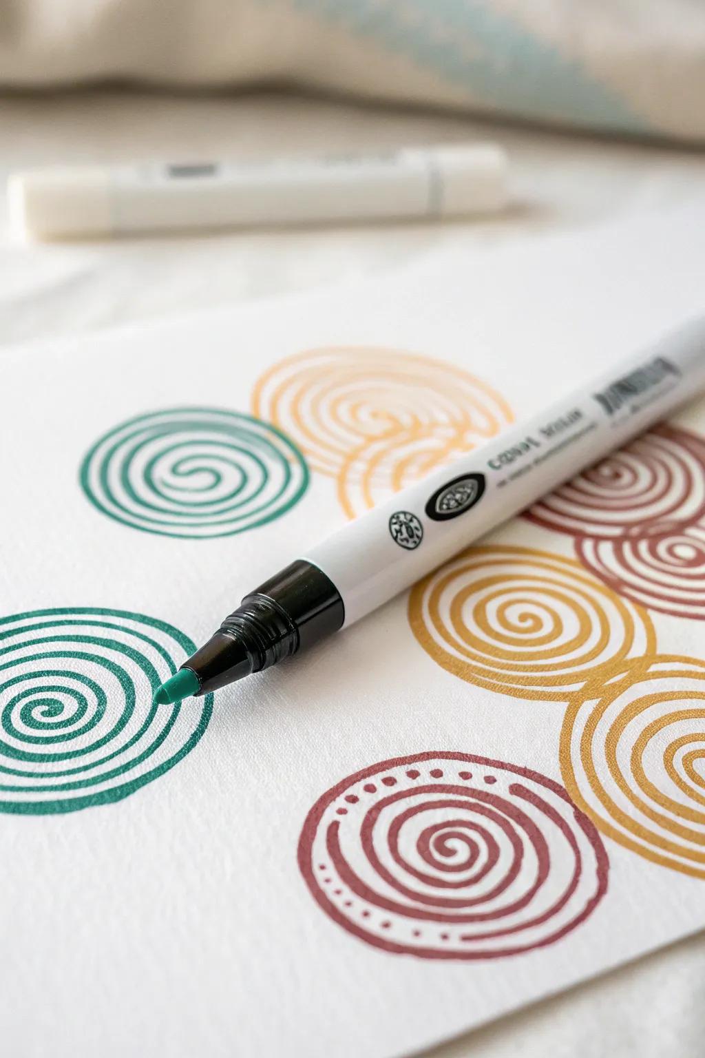 Unleash your creativity with markers: Abstract art at its finest!