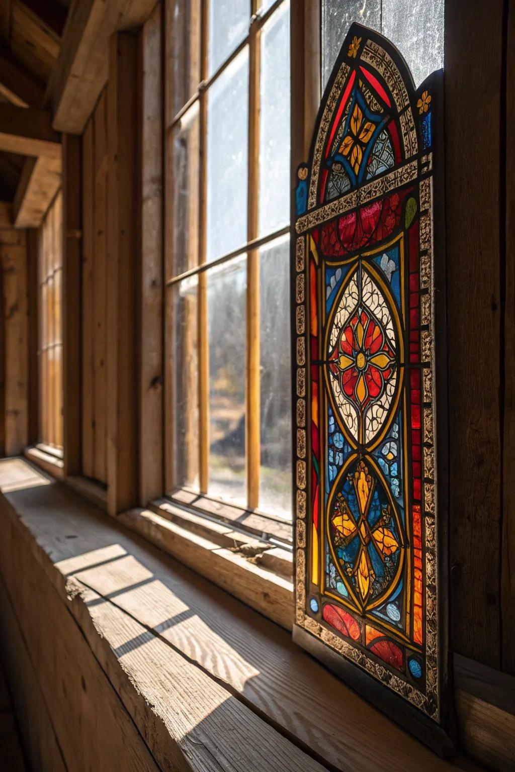 Transform your space with the timeless elegance of stained glass clings, inspired by the grandeur of medieval cathedrals.