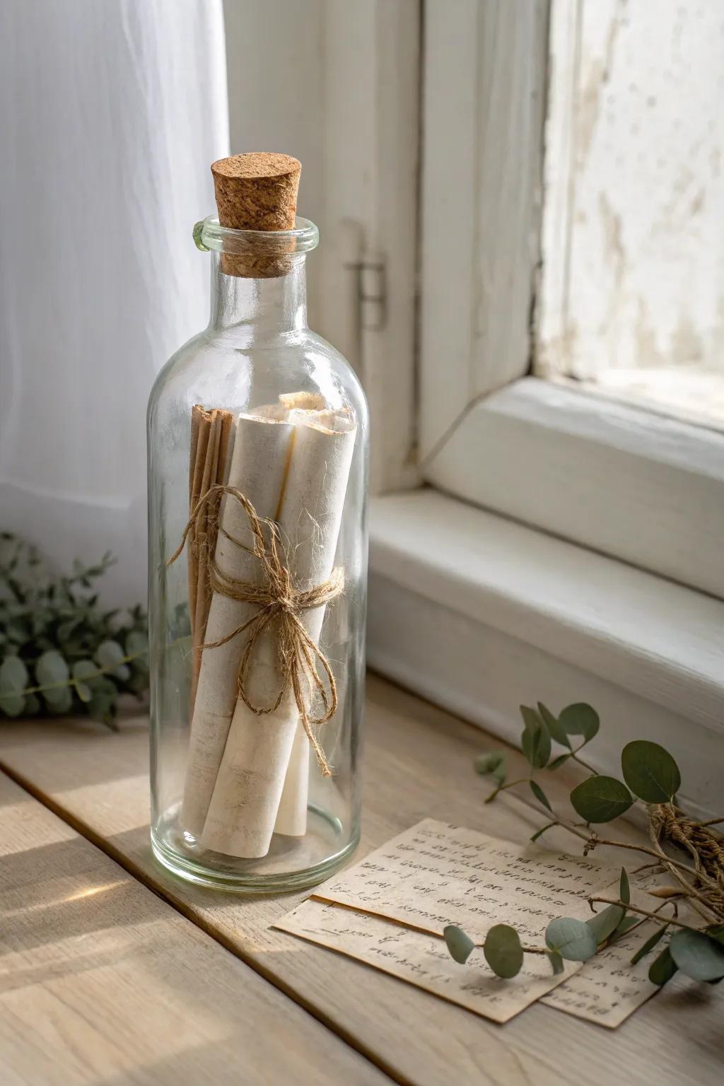 Capture heartfelt birthday wishes in a timeless, minimalist bottle.
