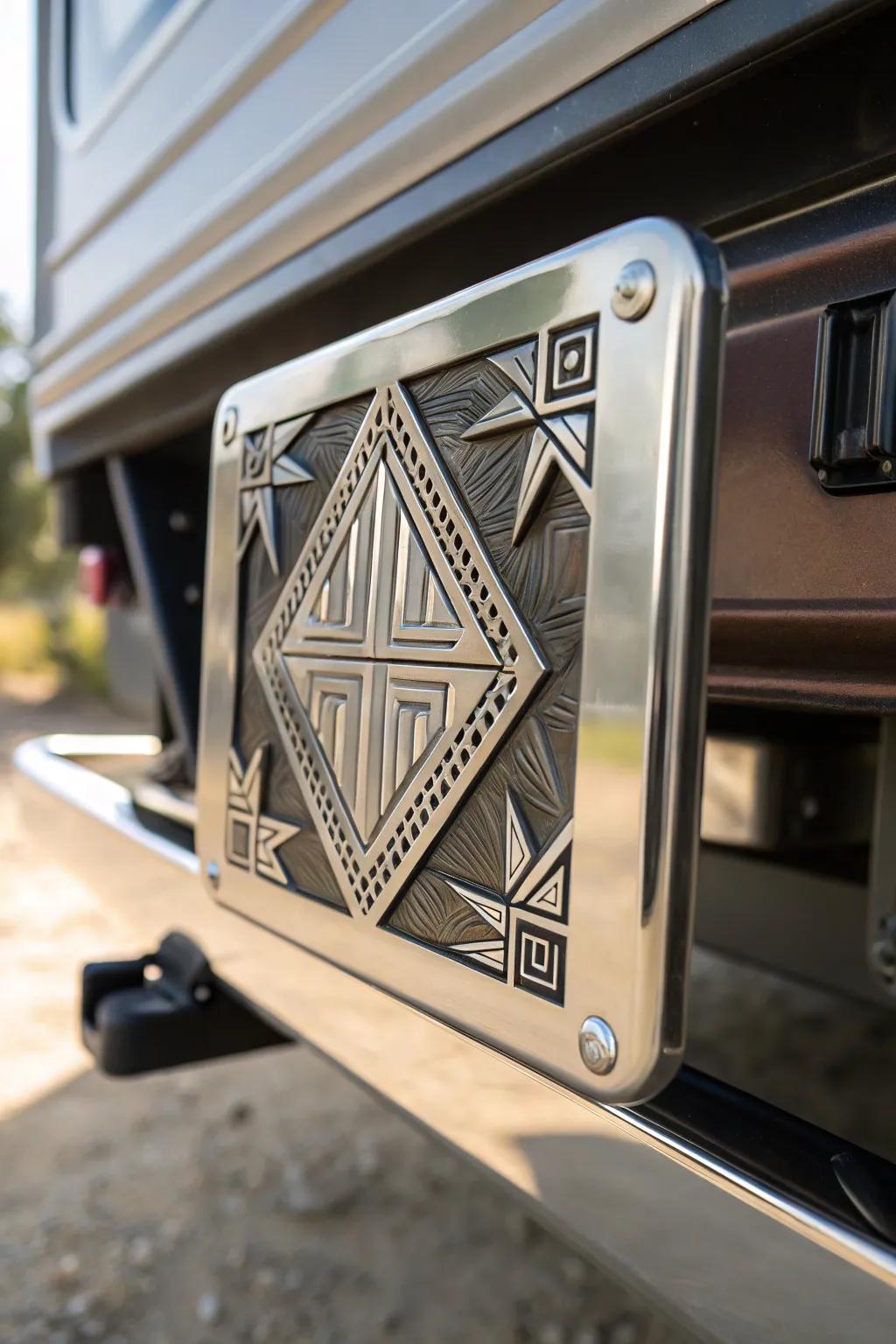 Elevate your mobile home aesthetic with geometric artistry.