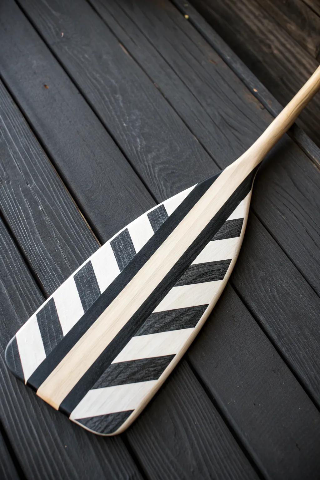 Elevate your style with minimalist monochrome paddle designs.