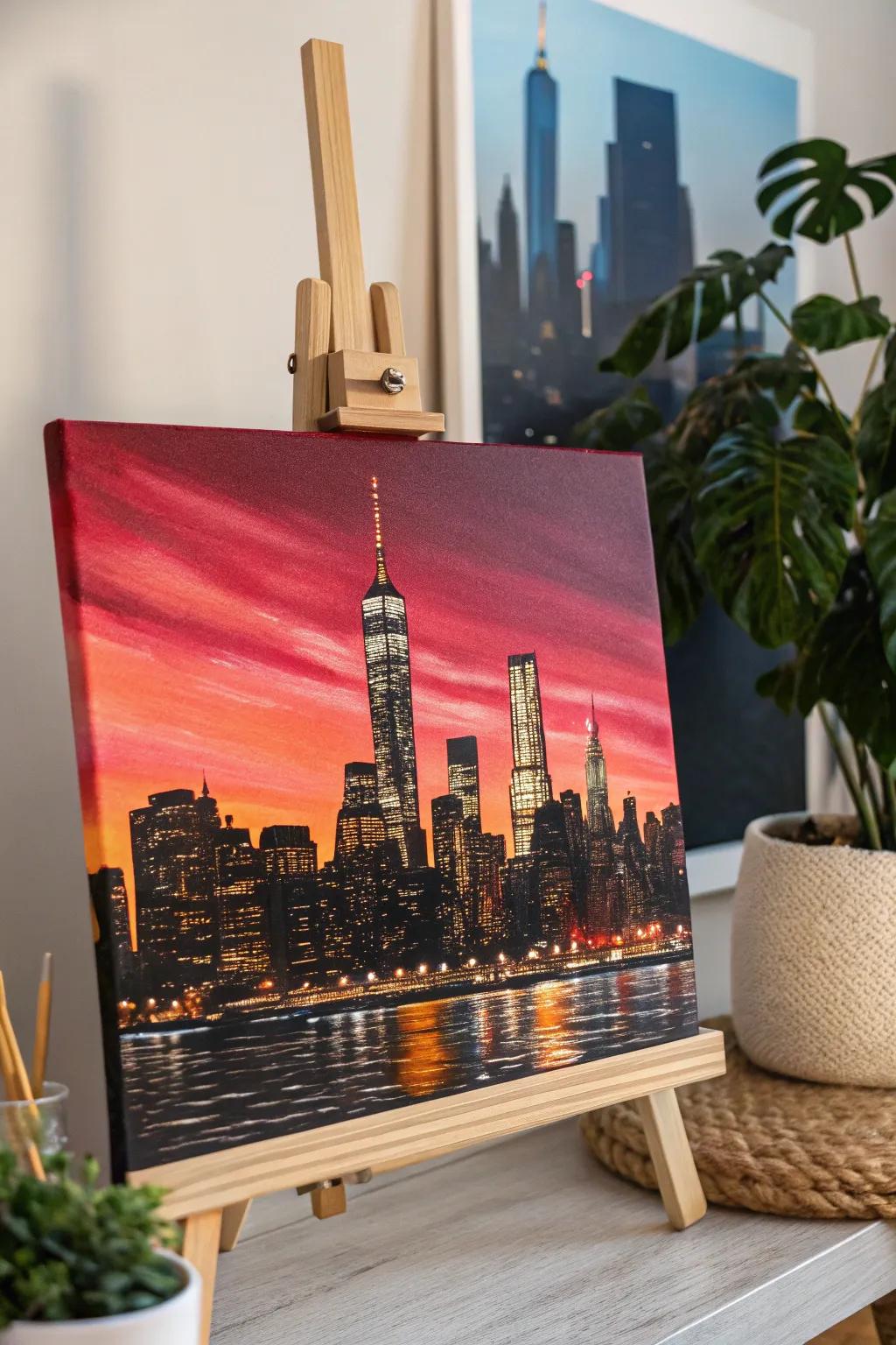 Illuminate your canvas with the vibrant allure of city lights and shadows. Tap into urban creativity with a minimalist touch!