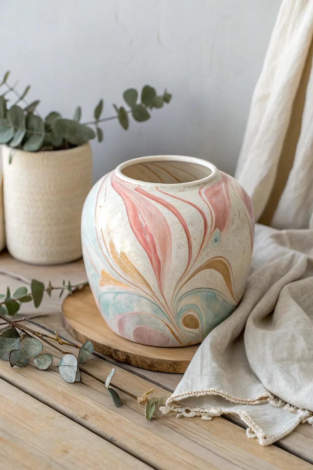 Embrace your creativity with unique abstract designs on handcrafted pottery. 🎨✨ #ArtisticExpression #MinimalistBoho