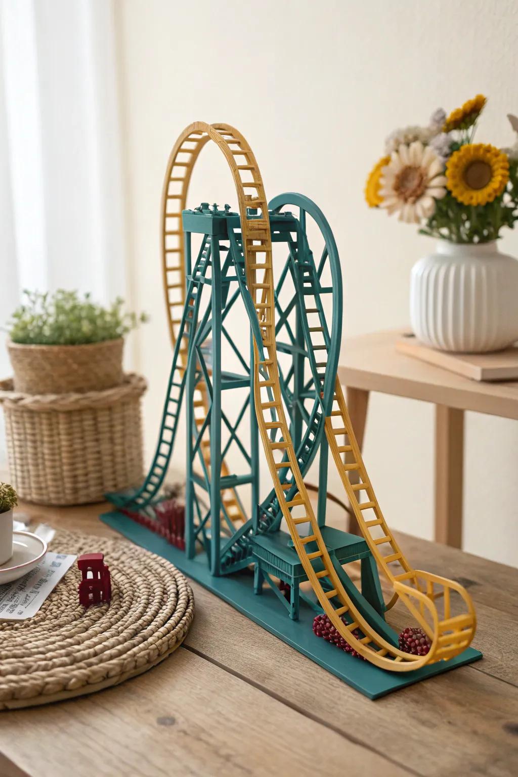 Experience the thrill of twists in your DIY paper roller coaster—where craftsmanship meets creativity!