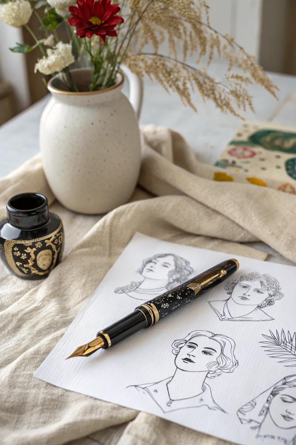 Capture emotions with every stroke – where pen meets personality in minimalist elegance.
