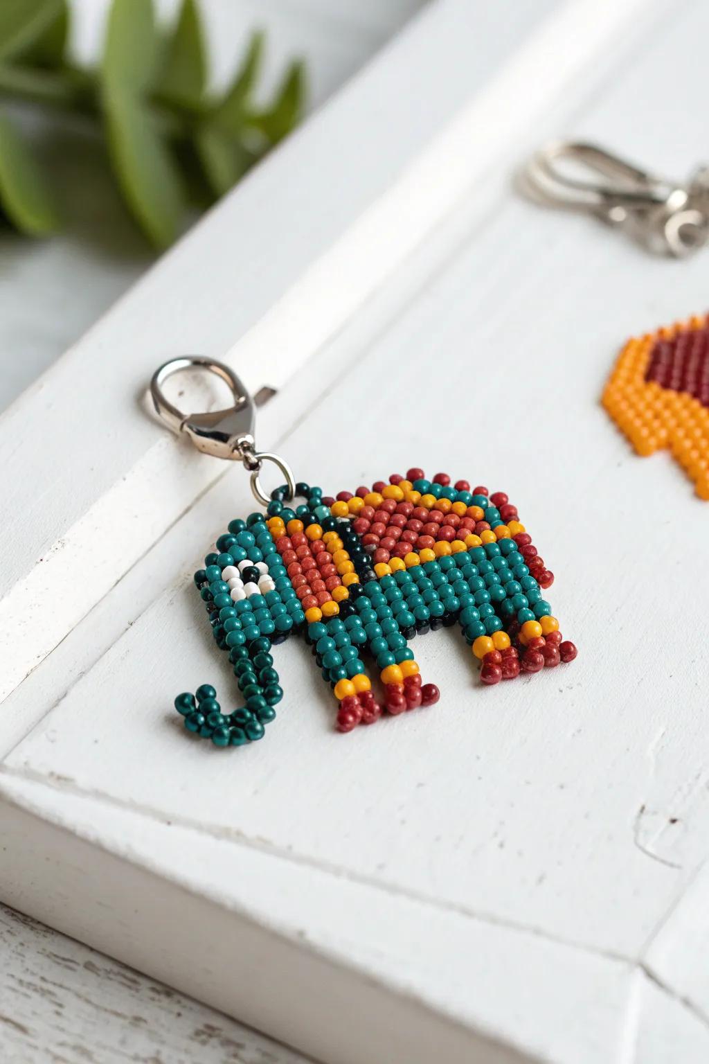 Meet your new animal pal! This charming perler bead elephant is the perfect blend of minimalist design and boho flair.