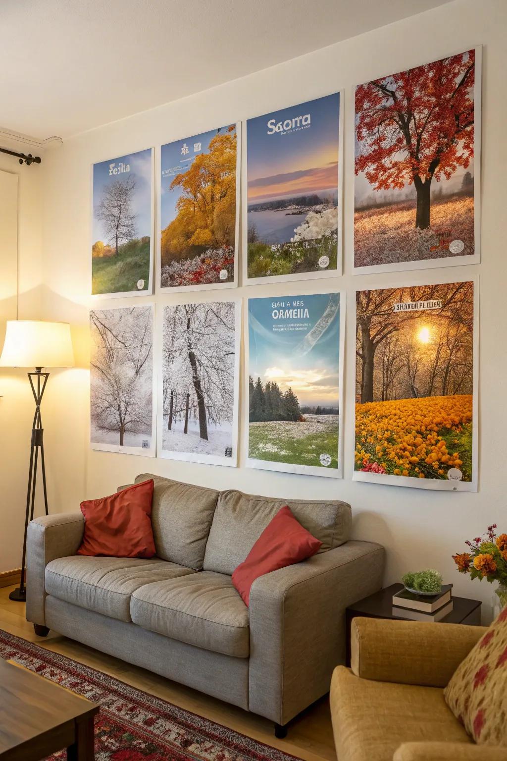 Seasonal posters keep your decor fresh and dynamic.
